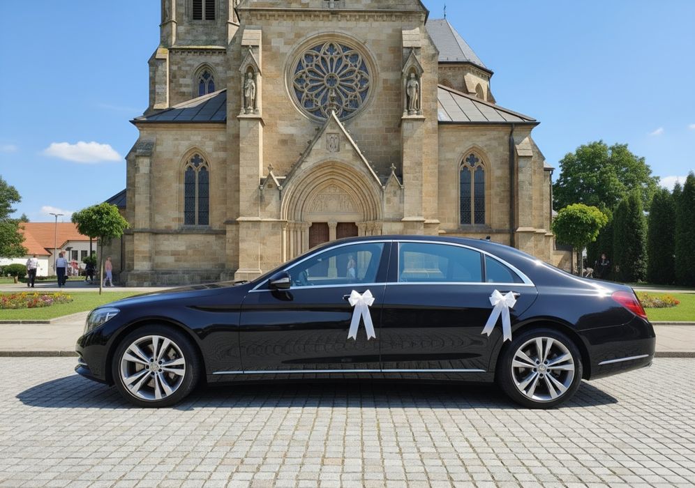 Mercedes S klasa do ślubu long