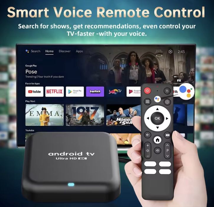 ‼️Приставка‼️ ТВ Android TV 4/32голосовой пульт