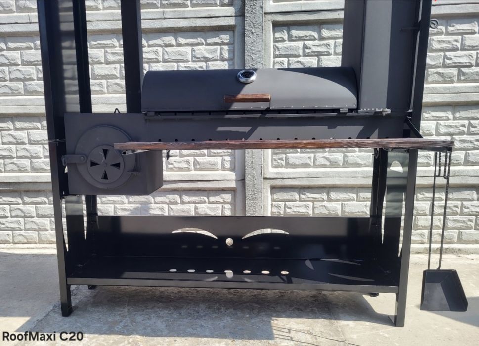 • Від Заводу • 4 мм • Мангал барбекю с крышей, Смокер, Печь под Казан