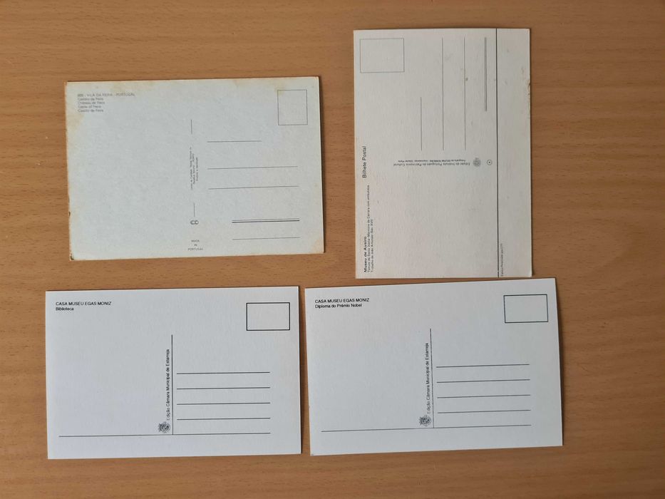 4 postais ilustrados do distrito de Aveiro