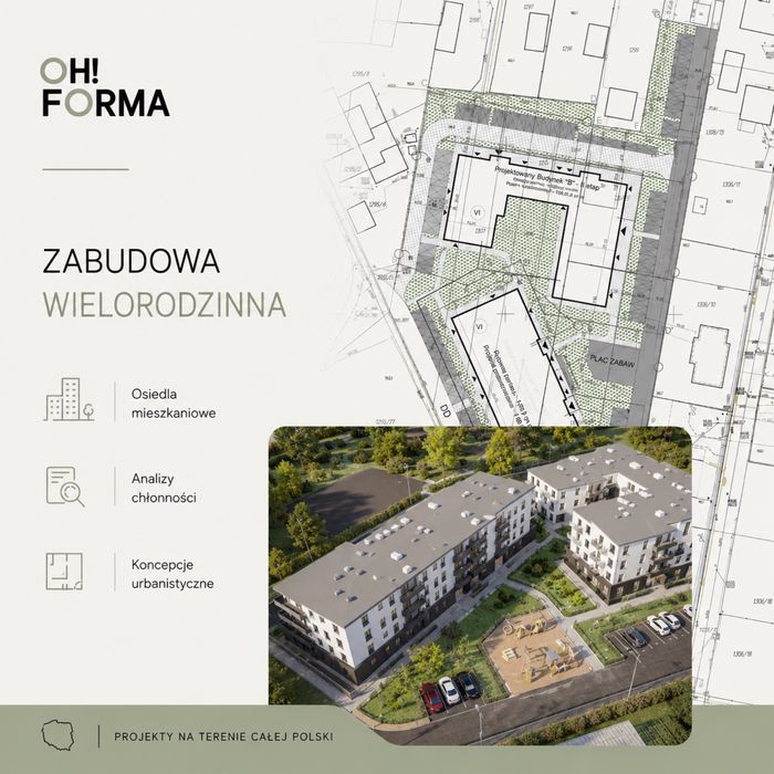 Architekt: Adaptacje, projekty indywidualne, analiza chlonności i obsługa formalna |