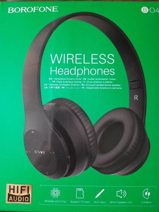 Бездротові Bluetooth навушники Borofone B04 чорні