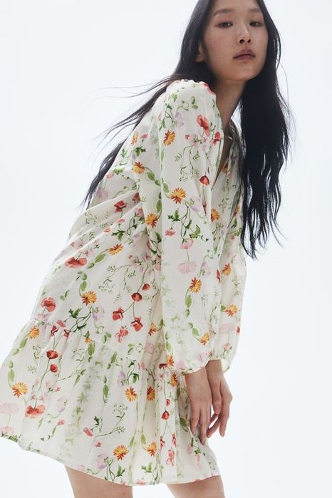 Sukienka na lato h&m krótka kwiaty M