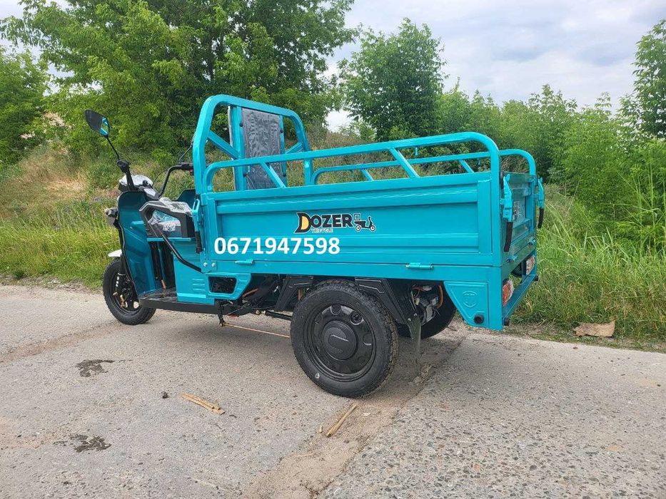 Електро трицикл Dozer Model-1 (800W) скутер Вантажопідйомність 450 кг Запас ходу 50 км, Безкоштовна доставка до самого будинку!