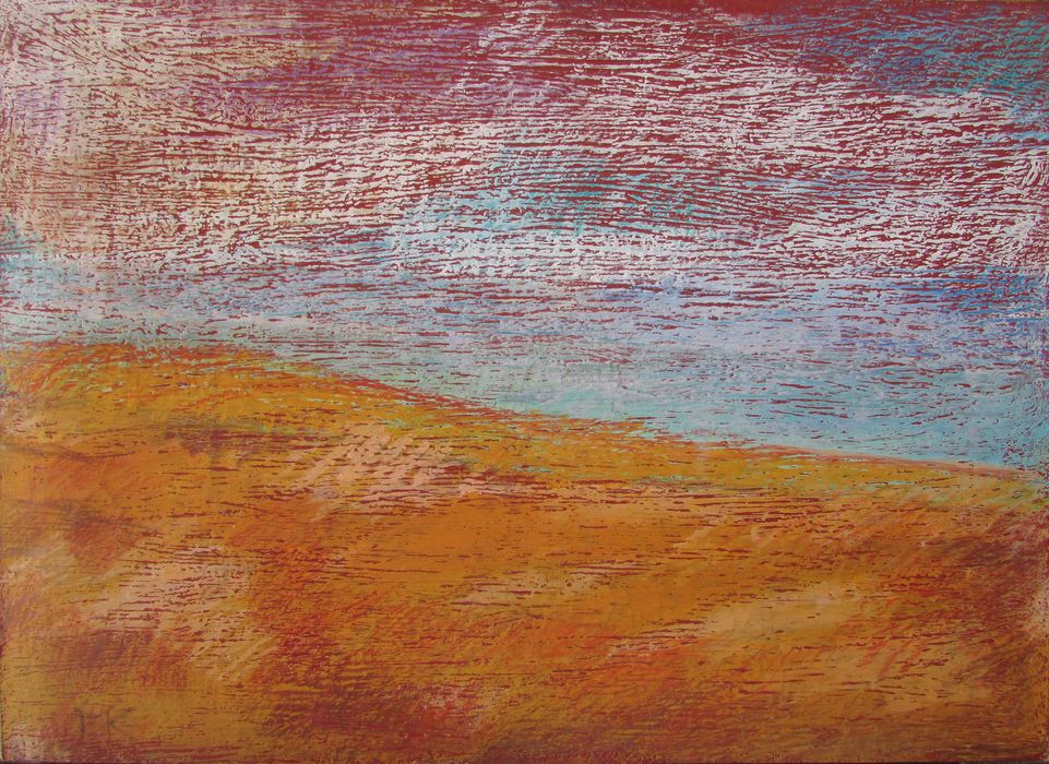 Plaża - rysunek pastelem