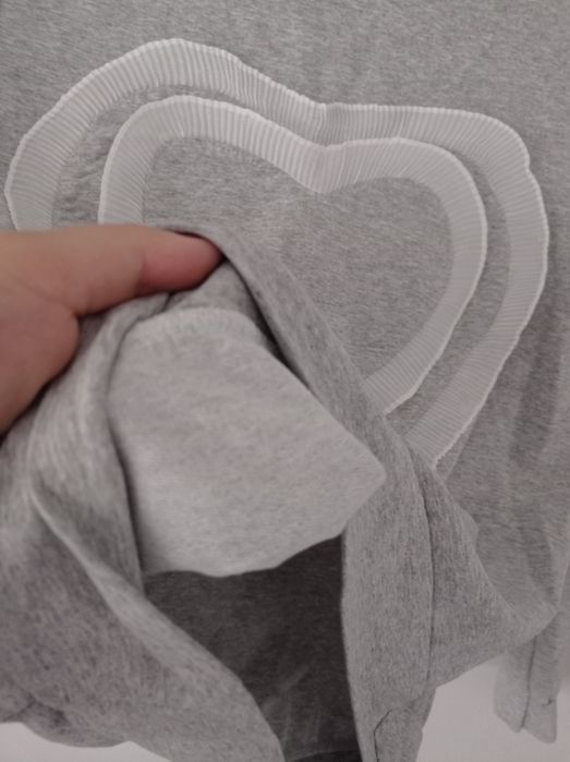 Bluza dresowa  szara serce
