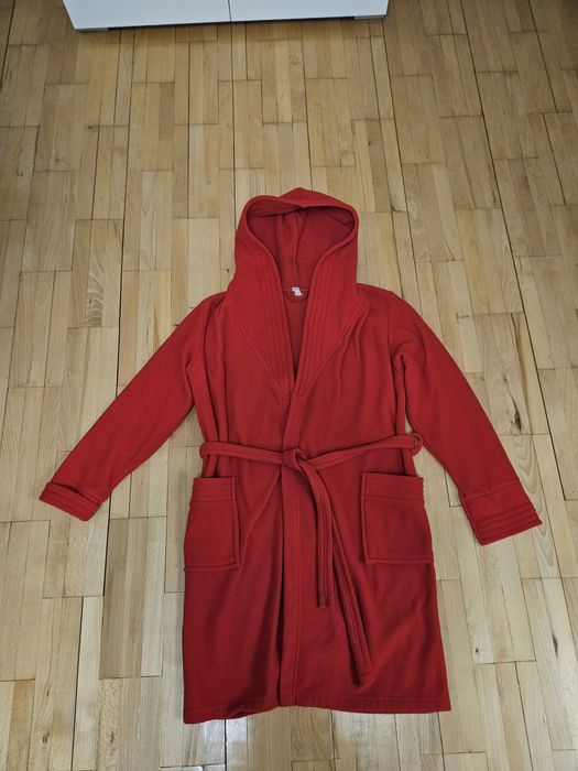 Czerwony polarowy szlafrok damski rozmiar S