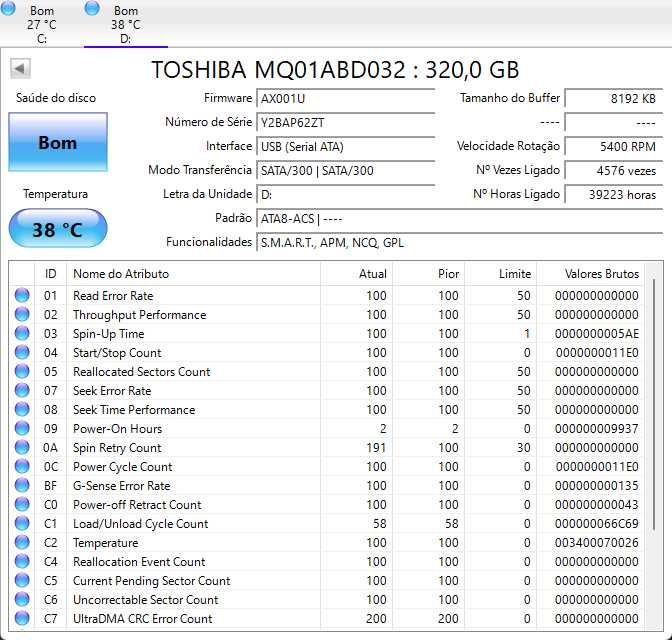 Disco HDD 2.5 320GB