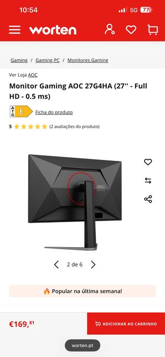 Vendo monitor 27