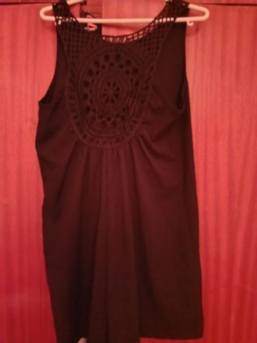 Macacão preto de calção L