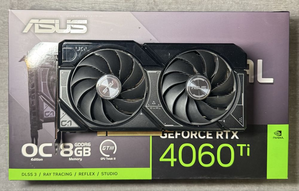 Видеокарта Asus RTX 4060 Ti 8gb Dual OC
