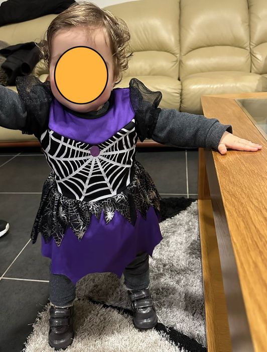 Vestido Bruxa 12M Novo