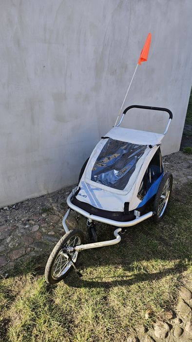 Przyczepka do rowera dwuosobowa XLC duo 3w1 wózek biegowy