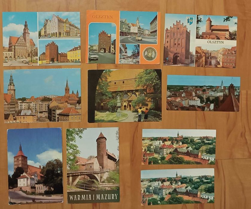 OLSZTYN stare pocztówki widokówki PRL zestaw 10 sztuk