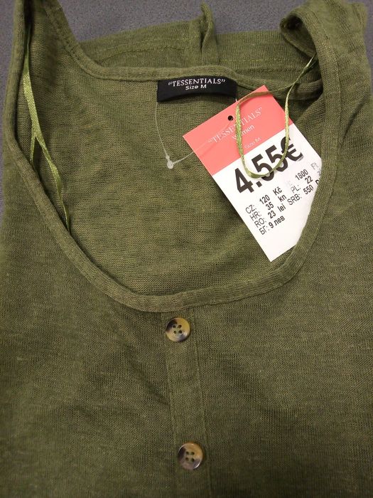 Bluzka top imitacja lnu, nowa z metką