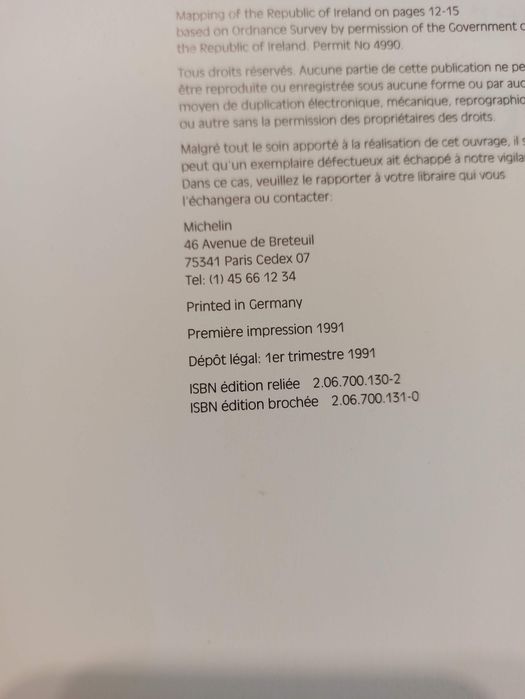Atlas Michelin europa 1991