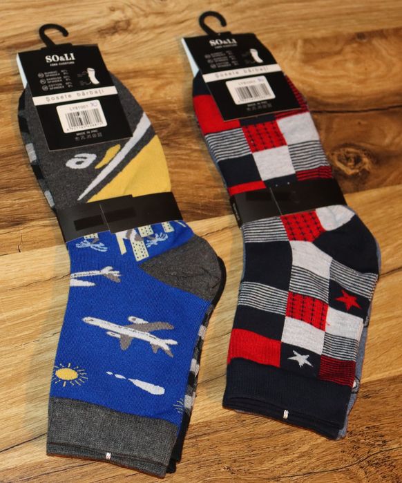Skarpety Męskie Samoloty 39-42 Komplat 4 pary 30