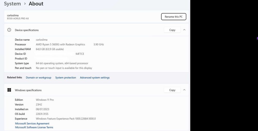 Mini-itx pc NZXT h1 - 64gb RAM - ryzen 5600G - 2TB NVME - AMD 6600 8GB