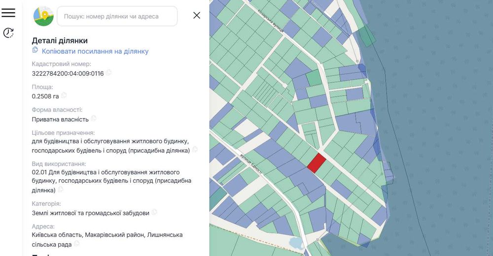 земельну ділянку 1\2 га під забудову Осиково, 30 км від Києва