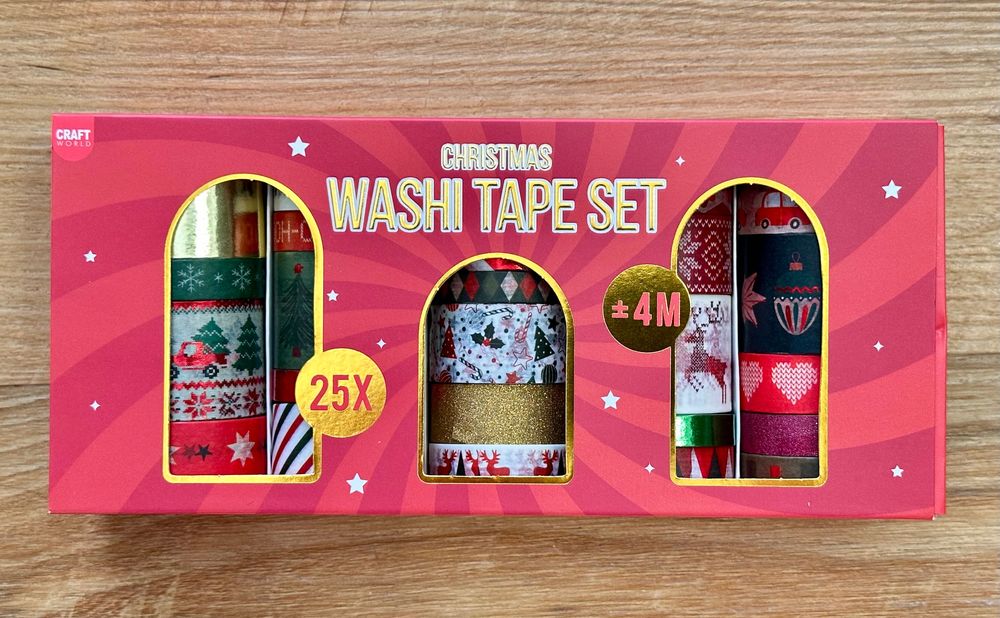 25 Rolos Washi Tape Natal