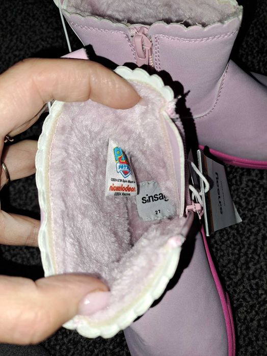 Nowe Botki ze sztucznym futerkiem psi patrol skye 26-27 sinsay