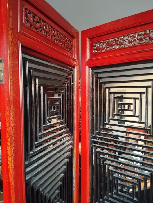 Biombo Chinês madeira maciço