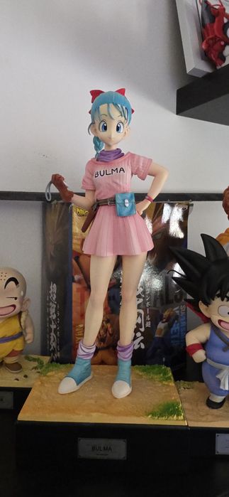 Set figuras resina Dragon Ball ( Master Roshi l, Bulma, Songoku Kilin)