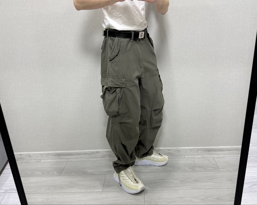 Карго штани парашути широкі baggy cargo штаны military avantgarde y2k