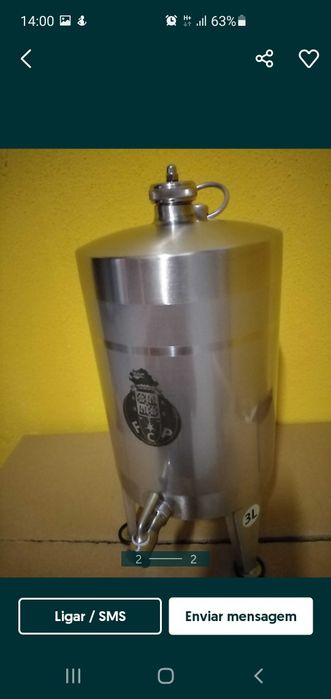 Cubas em inox personnalizadas 5L.