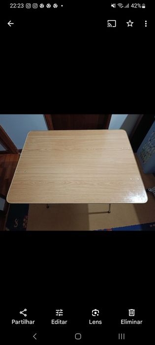 Mesa retangular dobrável