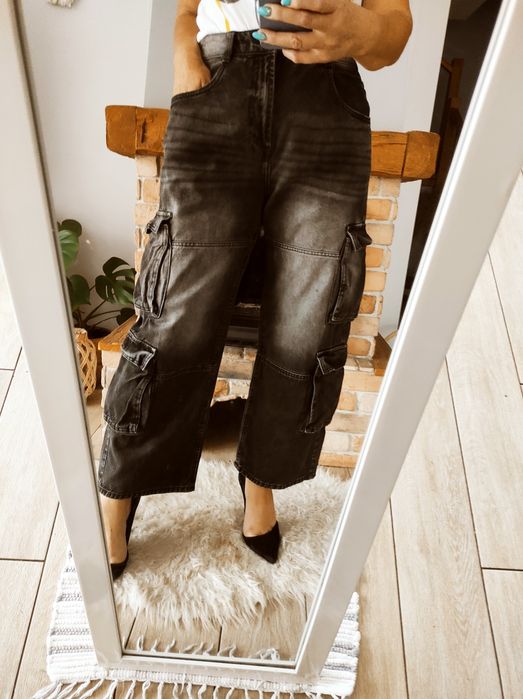 Hit sezonu Modne dżinsowe spodnie Baggy Bershka 346