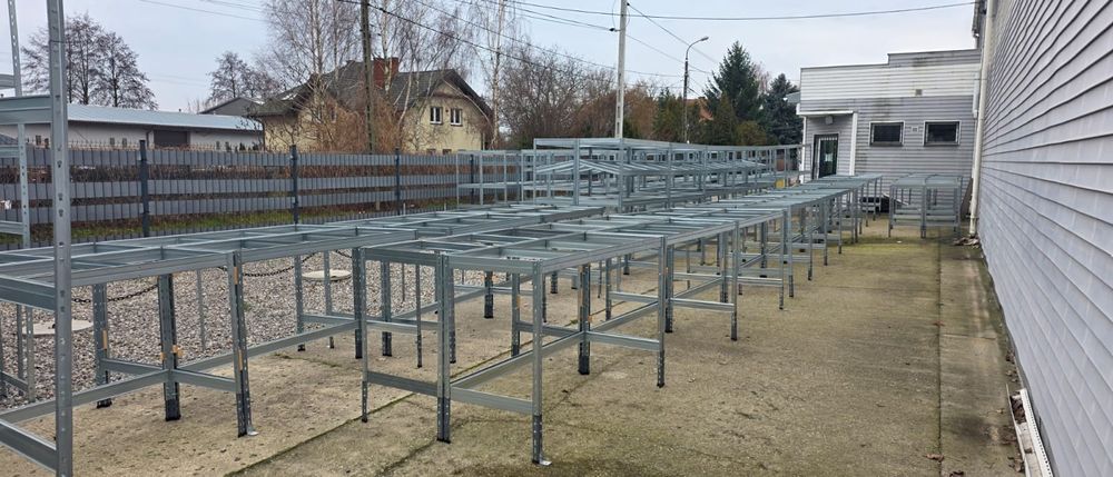 Regał magazynowy metalowy wciskany 180x150x60