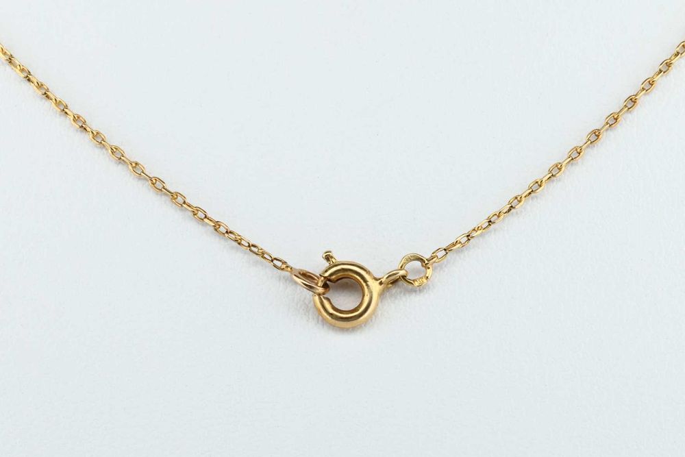 Złoty łańcuszek - au 585 - splot Ankier - 49,5 cm