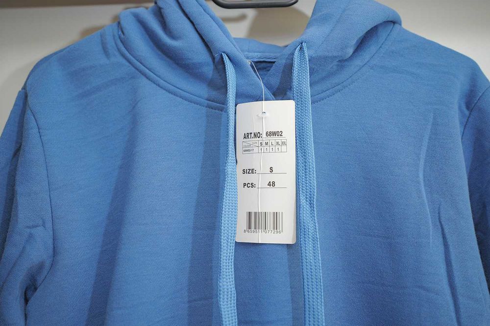 Bluza niebieska ciepła jesień zima roz. S