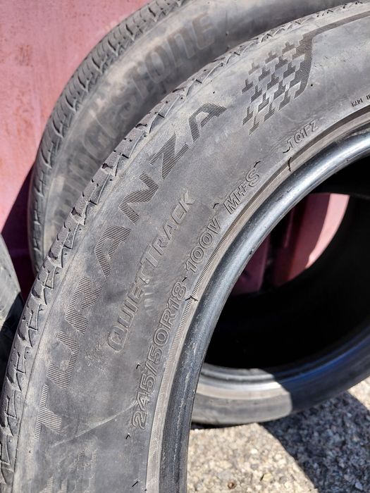 Шини 245/50 R18  3 - шини Bridgestone, 1 - Michelin