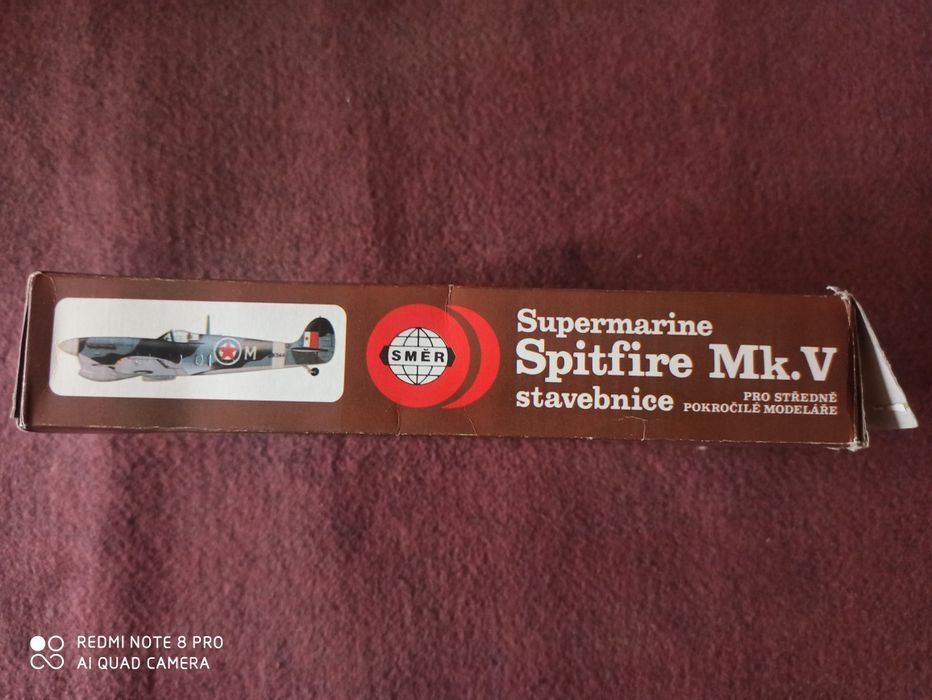 Сборная, пластиковая модель самолёта "Спитфайр V"