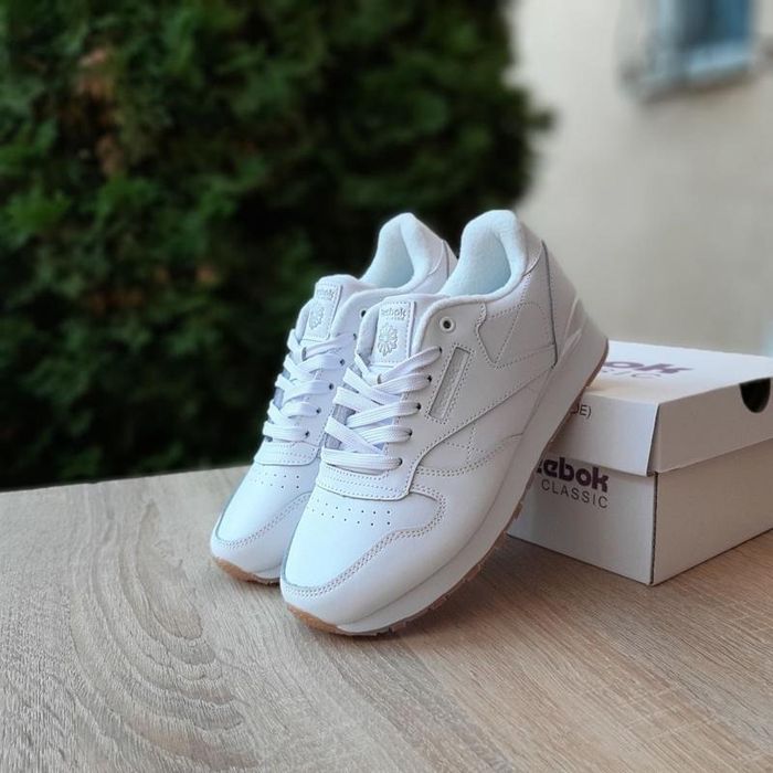 Чоловічі Reebok Classic білі шкіряні преміум якість
