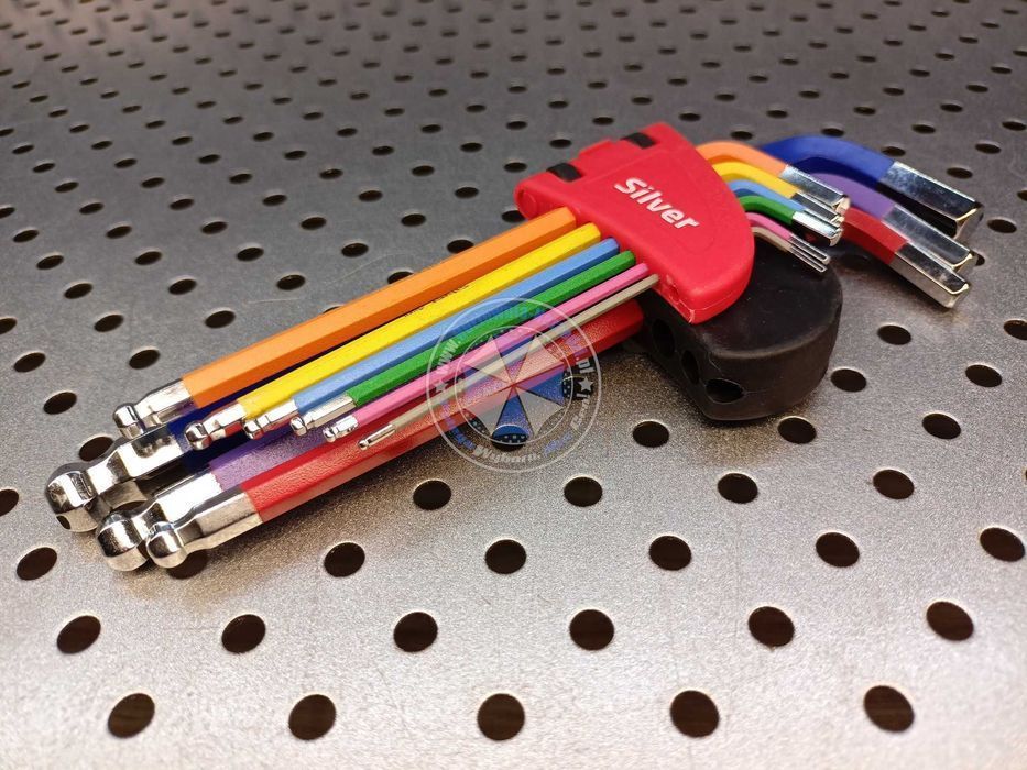 Klucze imbusowe 1,5-10mm 9-el. KULA HEX długie imbusy zestaw imbusów