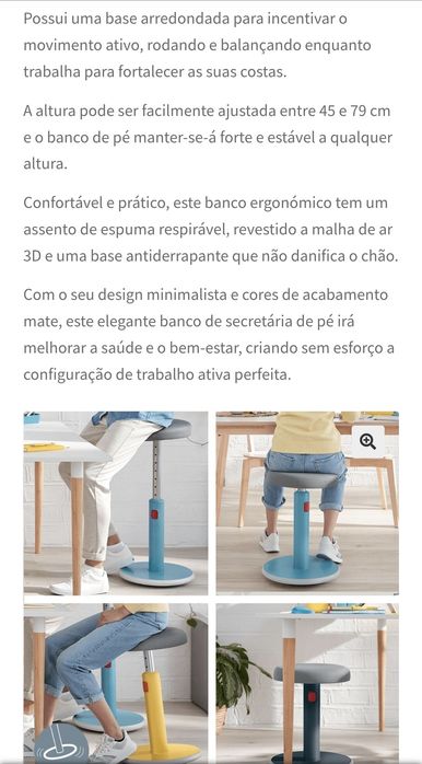 Banco Leitz Ergo Active Sit Stand Stool