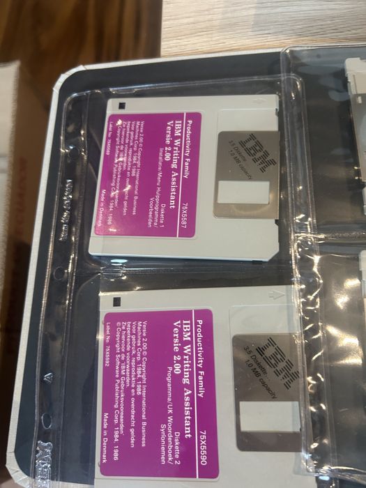 IBM Wisepak komplet retro oprogramowanie dyskietki IBM Writing Assistant kolekcjonerski zestaw