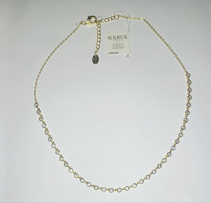 Naszyjnik kolia srebro 925 pozłacane W.Kruk