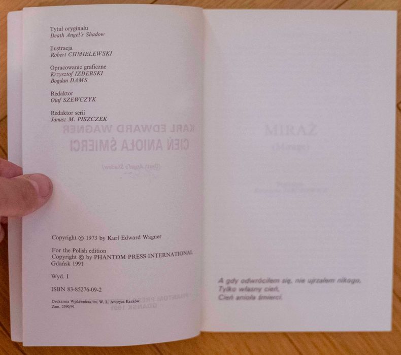 Kane Cień Anioła Śmierci Karl E Wagner Fantastyka Phantom Press