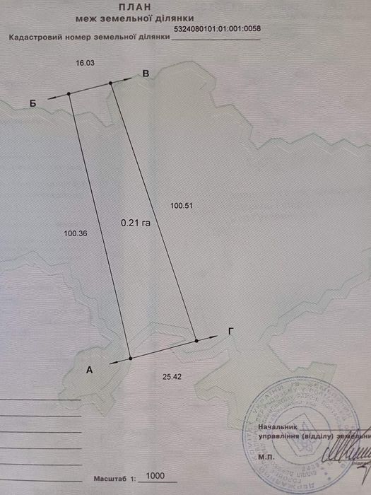 Продаж ділянки  20соток землі під забудову