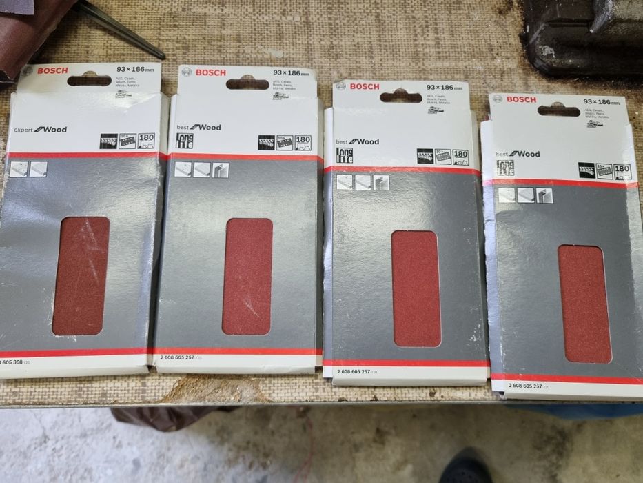 Papier ścierny bosch 93x186 mm gradacja 180