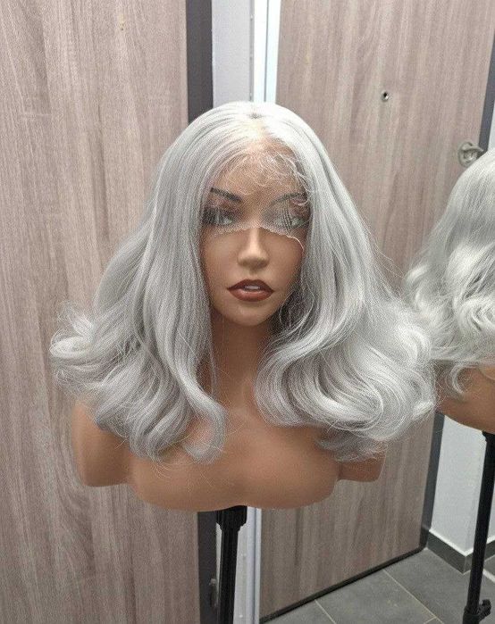 Kręcona peruka blond na koronkowej siatce Lace Front Wig