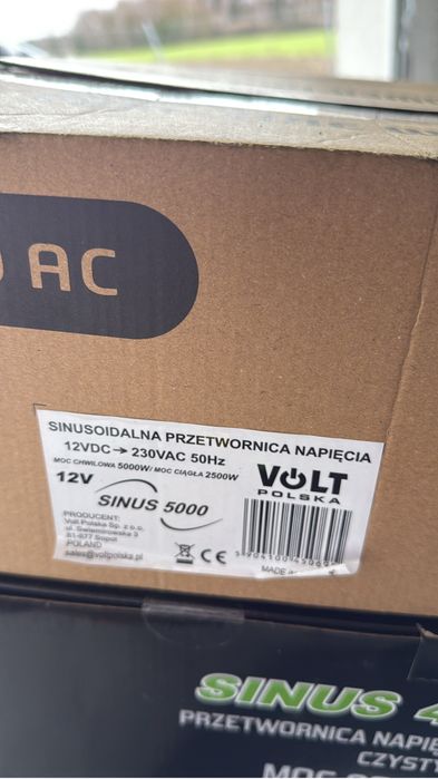 Przetwornica Napiecia 12>230 Volt Polska Sinus 5000