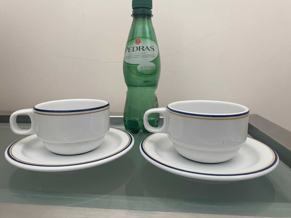 Conjunto de 12 Chávenas e pires novos Costa Verde