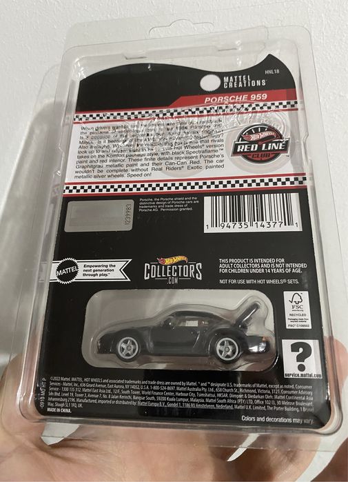 Hot wheels Porsche 959 RLC
