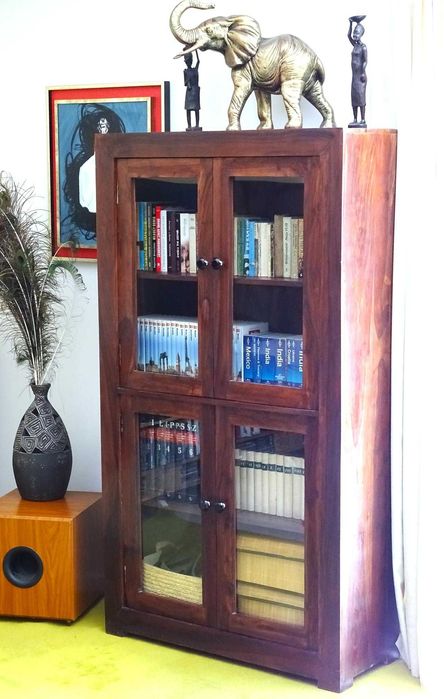 Regał na książki, witryna, biblioteczka z AlmiDecor - palisander