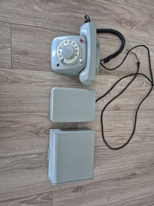 Telefon retro RWT CB-66 MB + Skrzynka Bateryjna 1985 PRL